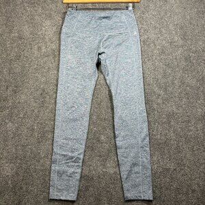 Layer 8 Compression Pants Womens Small Blue Stretch Print Waistband Pocket Run